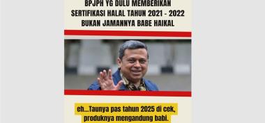 Ketua BPJPH Haikal Hassan